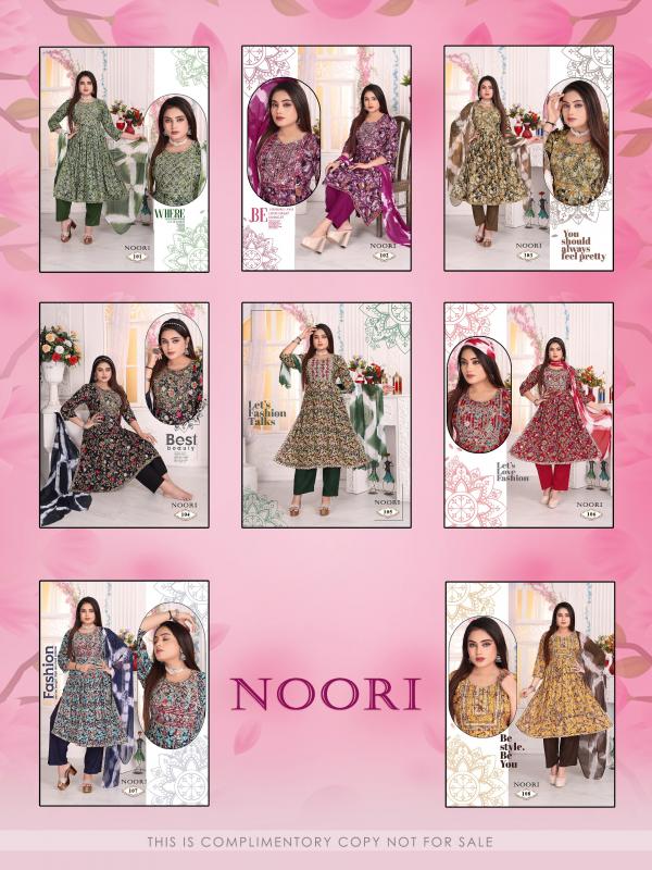 Ft Noori Vol 1 Rayon Printed Kurti Bottom With Dupatta